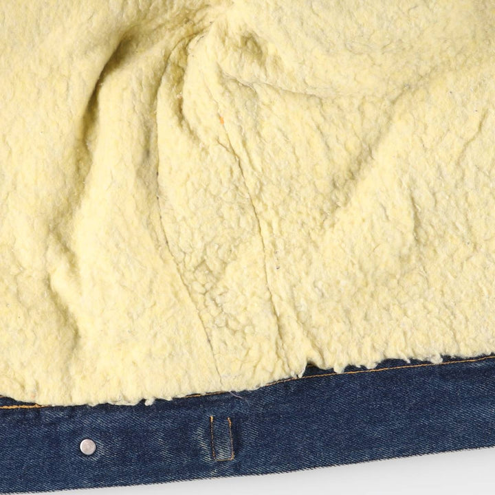 Lee denim boa jacket, men's size XL unclear blue type Vintage Second Hand