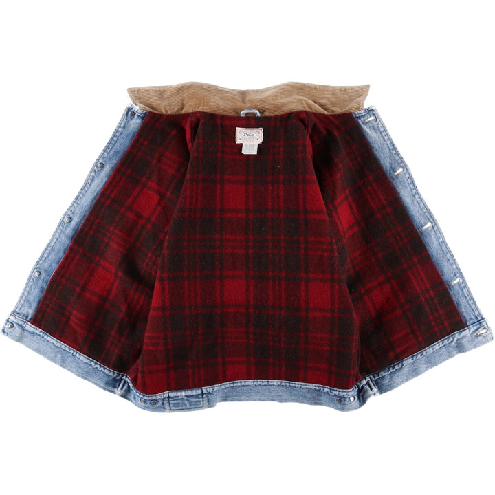 Vintage 1980'S Polo Ralph Lauren padded denim jacket, white tag, made in the USA, size L, men's. cotton blue type Vintage Second Hand