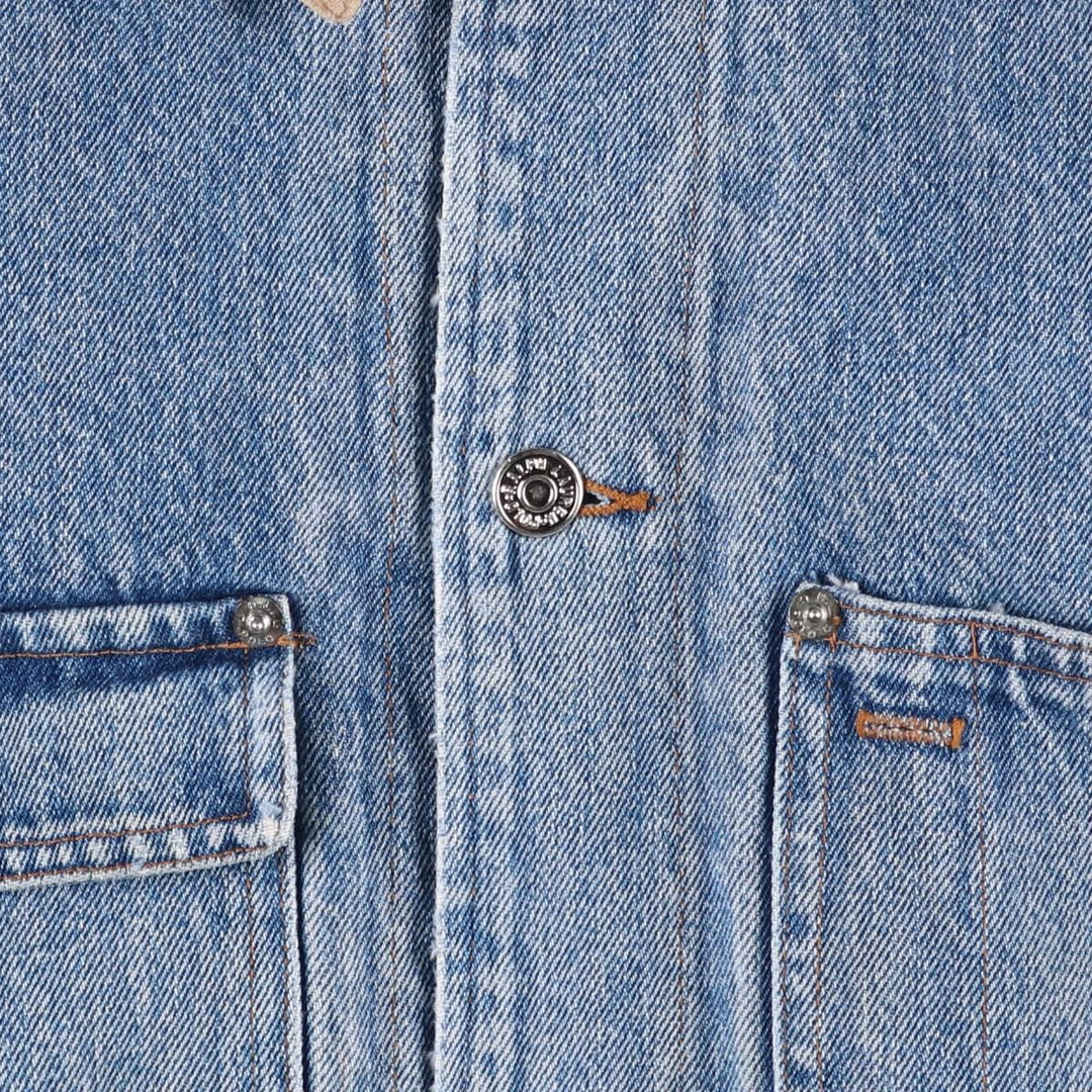 Vintage 1980'S Polo Ralph Lauren padded denim jacket, white tag, made in the USA, size L, men's. cotton blue type Vintage Second Hand