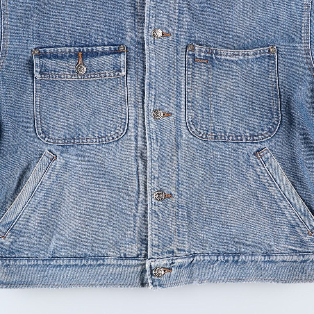 Vintage 1980'S Polo Ralph Lauren padded denim jacket, white tag, made in the USA, size L, men's. cotton blue type Vintage Second Hand