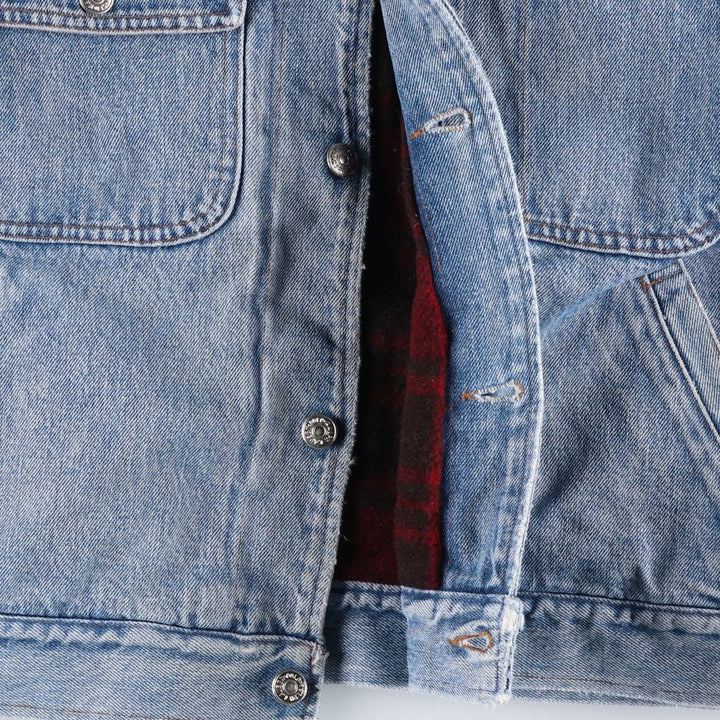 Vintage 1980'S Polo Ralph Lauren padded denim jacket, white tag, made in the USA, size L, men's. cotton blue type Vintage Second Hand