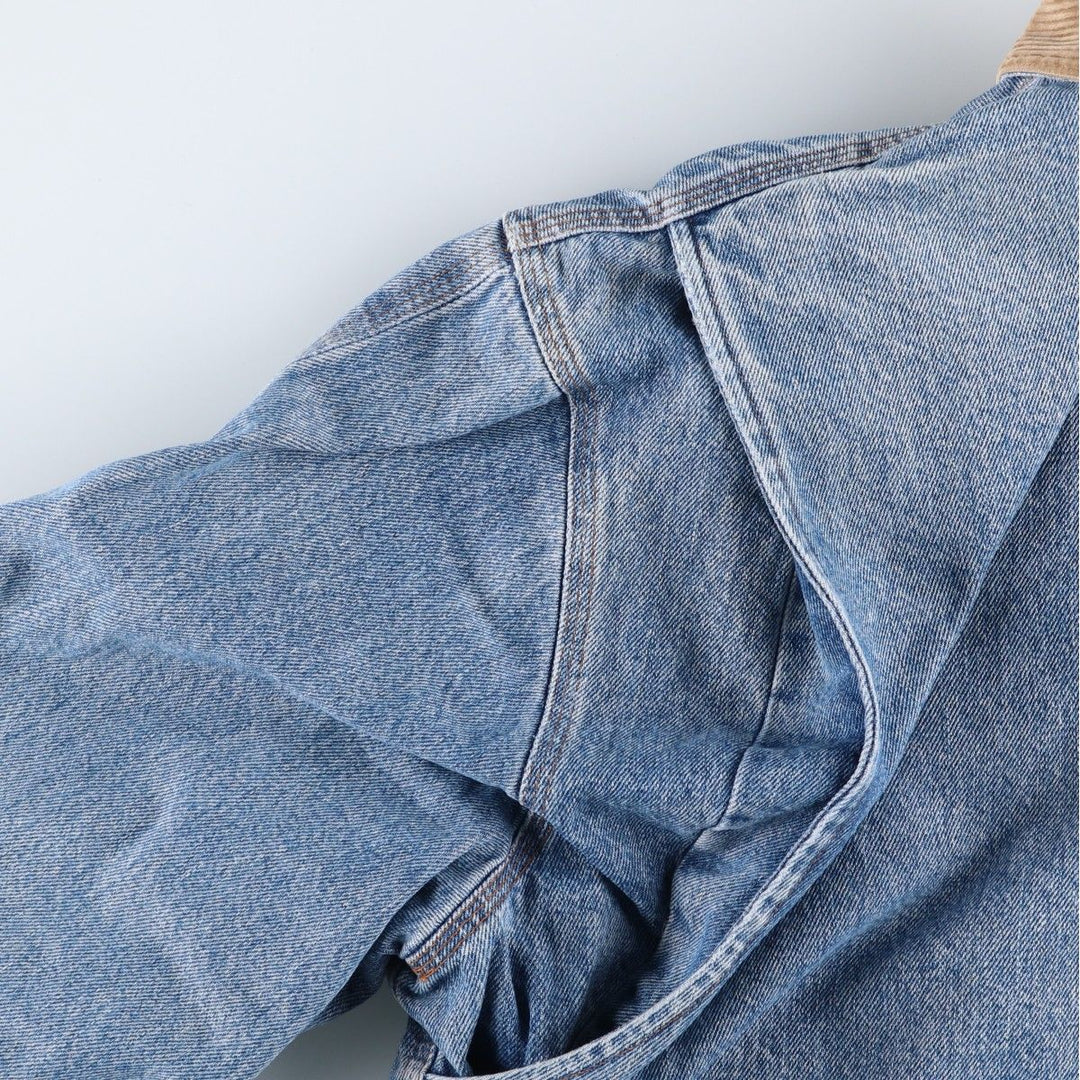 Vintage 1980'S Polo Ralph Lauren padded denim jacket, white tag, made in the USA, size L, men's. cotton blue type Vintage Second Hand