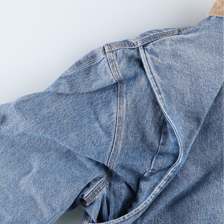 Vintage 1980'S Polo Ralph Lauren padded denim jacket, white tag, made in the USA, size L, men's. cotton blue type Vintage Second Hand