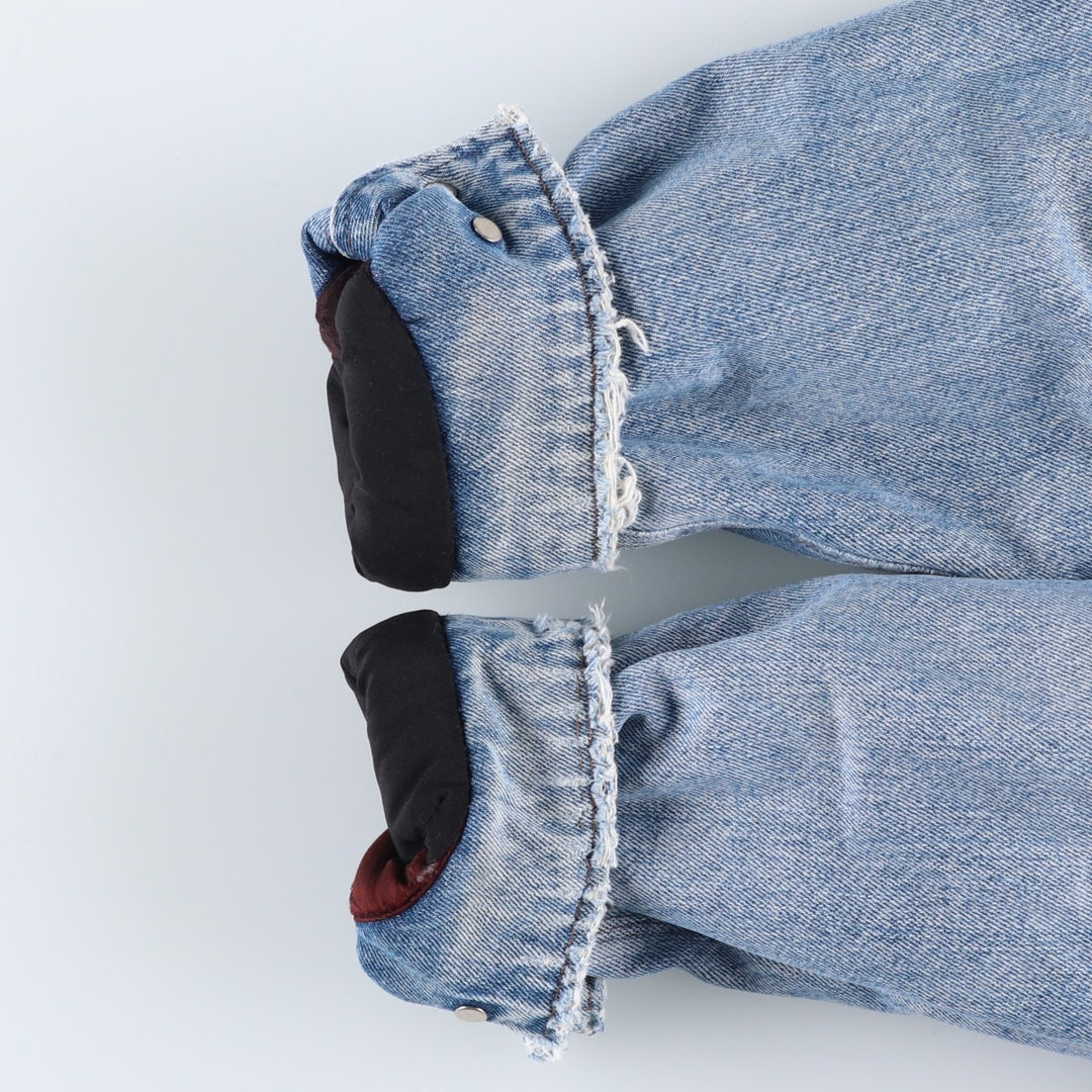 Vintage 1980'S Polo Ralph Lauren padded denim jacket, white tag, made in the USA, size L, men's. cotton blue type Vintage Second Hand