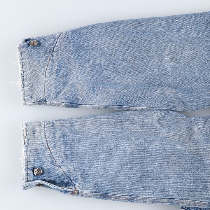 Vintage 1980'S Polo Ralph Lauren padded denim jacket, white tag, made in the USA, size L, men's. cotton blue type Vintage Second Hand