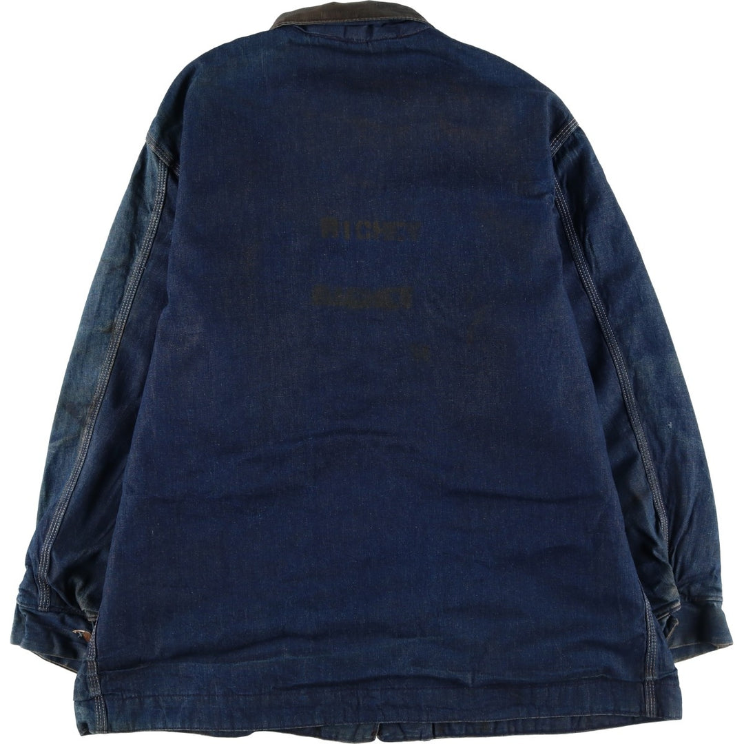 Vintage 1970'S Sears Work 'n Leisure bat-dyed denim coveralls, men's size XXL unclear blue type Vintage Second Hand