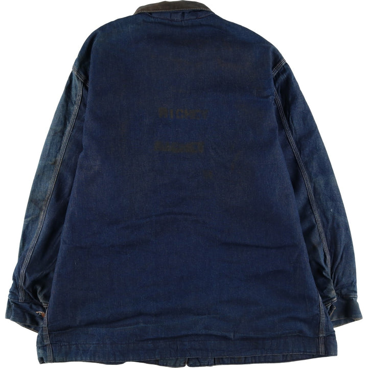 Vintage 1970'S Sears Work 'n Leisure bat-dyed denim coveralls, men's size XXL unclear blue type Vintage Second Hand