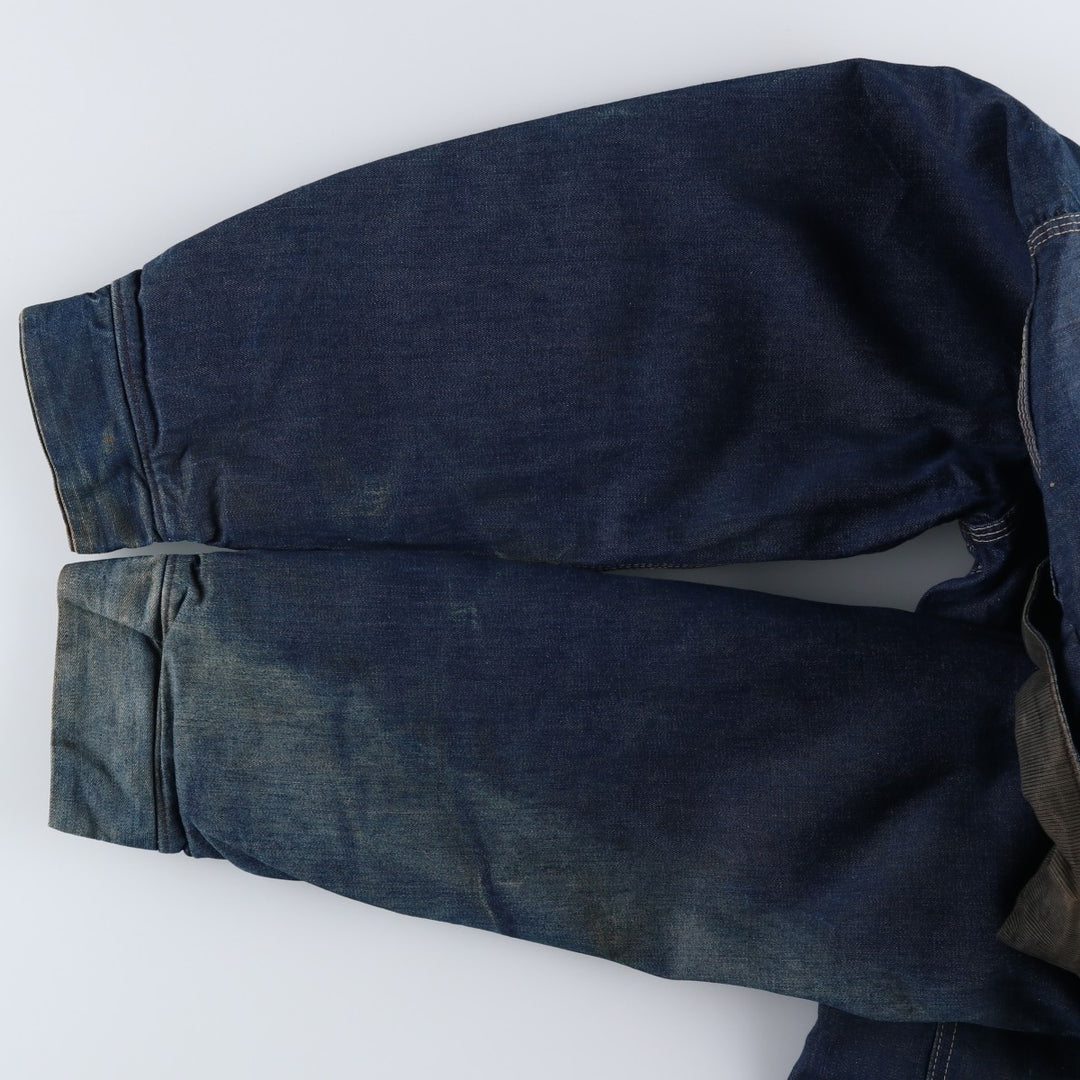 Vintage 1970'S Sears Work 'n Leisure bat-dyed denim coveralls, men's size XXL unclear blue type Vintage Second Hand