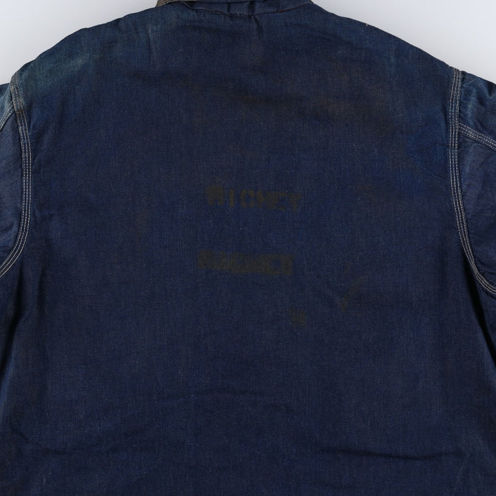 Vintage 1970'S Sears Work 'n Leisure bat-dyed denim coveralls, men's size XXL unclear blue type Vintage Second Hand