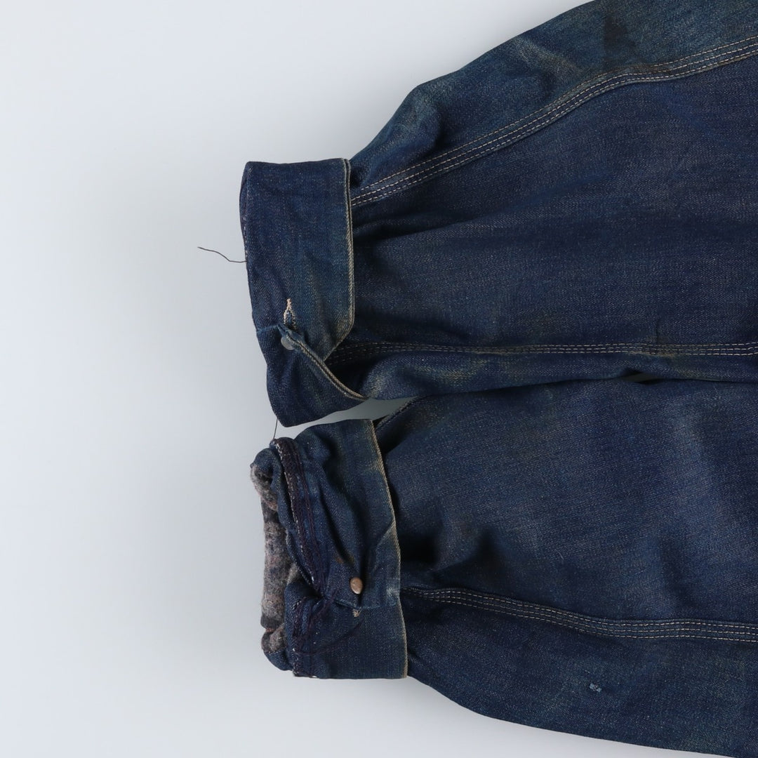 Vintage 1970'S Sears Work 'n Leisure bat-dyed denim coveralls, men's size XXL unclear blue type Vintage Second Hand