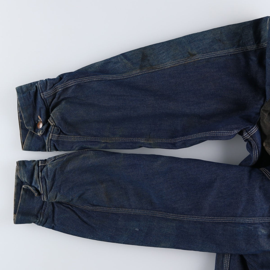 Vintage 1970'S Sears Work 'n Leisure bat-dyed denim coveralls, men's size XXL unclear blue type Vintage Second Hand