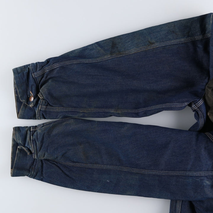 Vintage 1970'S Sears Work 'n Leisure bat-dyed denim coveralls, men's size XXL unclear blue type Vintage Second Hand