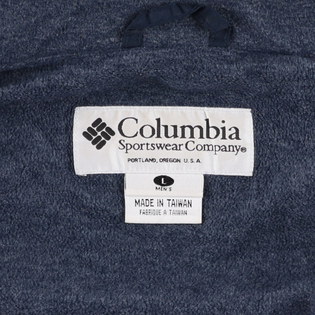 2000'S Columbia padded puffer jacket, men's size L Nylon navy blue type Vintage Second Hand