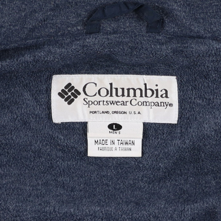 2000'S Columbia padded puffer jacket, men's size L Nylon navy blue type Vintage Second Hand