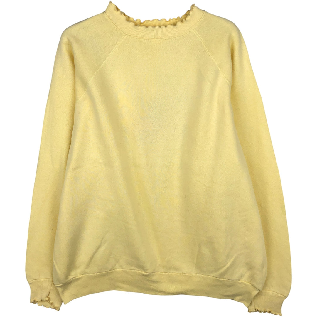 Women's XL sweatshirt, made in the USA cotton yellow type Vintage Second Hand