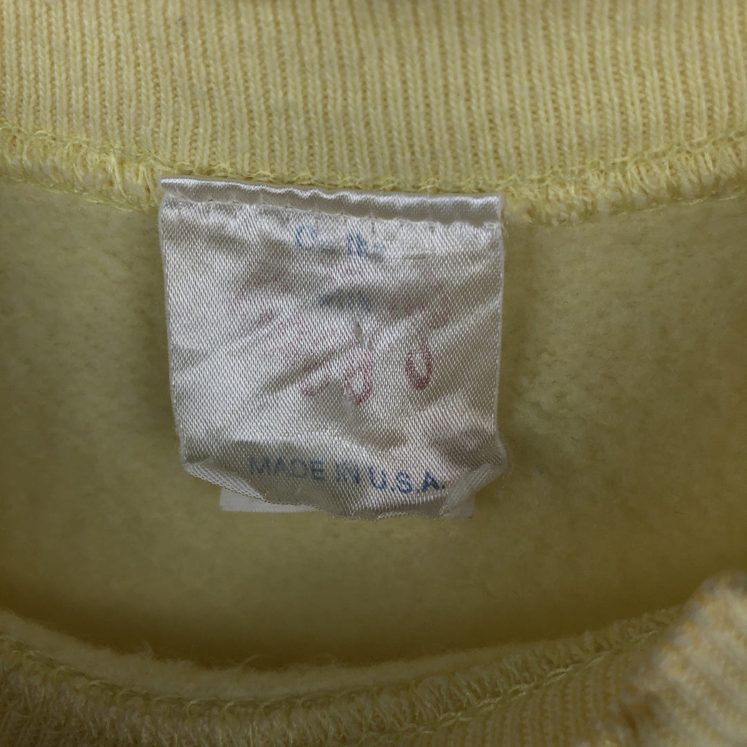 Women's XL sweatshirt, made in the USA cotton yellow type Vintage Second Hand