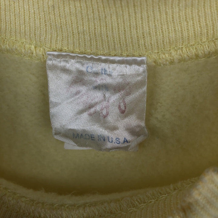 Women's XL sweatshirt, made in the USA cotton yellow type Vintage Second Hand