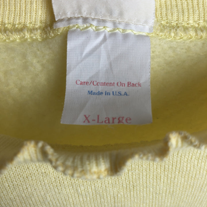 Women's XL sweatshirt, made in the USA cotton yellow type Vintage Second Hand