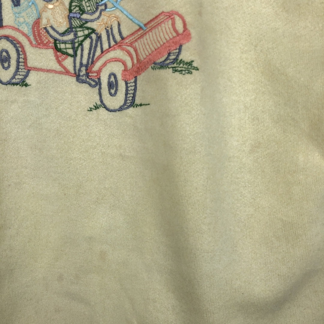 Women's XL sweatshirt, made in the USA cotton yellow type Vintage Second Hand