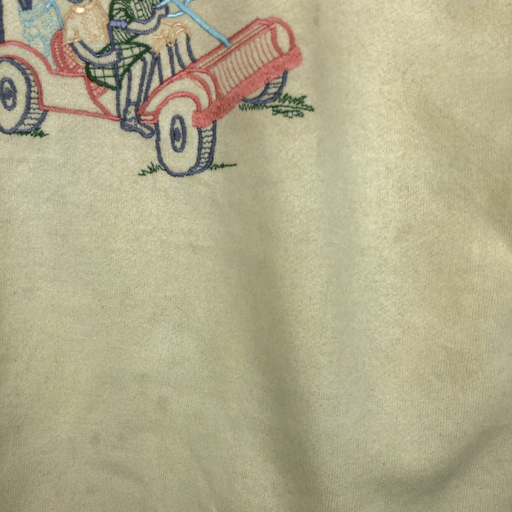 Women's XL sweatshirt, made in the USA cotton yellow type Vintage Second Hand