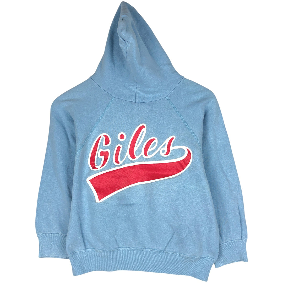 Vintage 1980'S Champion Trico Tag Cropped Pullover Hoodie, Made in USA, Women's Size Small cotton Blue type light blue Vintage Second Hand