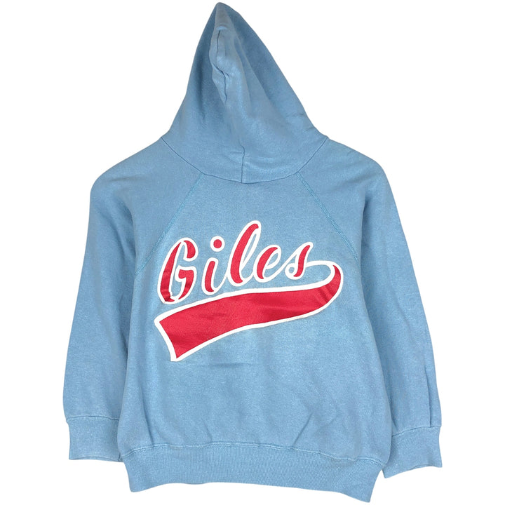 Vintage 1980'S Champion Trico Tag Cropped Pullover Hoodie, Made in USA, Women's Size Small cotton Blue type light blue Vintage Second Hand