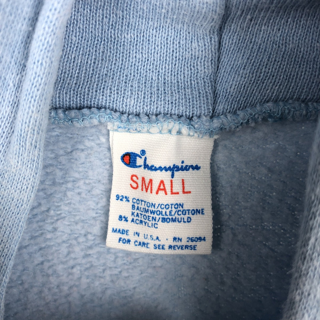 Vintage 1980'S Champion Trico Tag Cropped Pullover Hoodie, Made in USA, Women's Size Small cotton Blue type light blue Vintage Second Hand