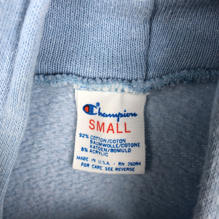 Vintage 1980'S Champion Trico Tag Cropped Pullover Hoodie, Made in USA, Women's Size Small cotton Blue type light blue Vintage Second Hand