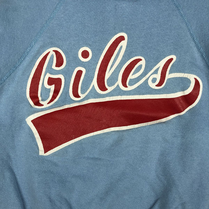Vintage 1980'S Champion Trico Tag Cropped Pullover Hoodie, Made in USA, Women's Size Small cotton Blue type light blue Vintage Second Hand