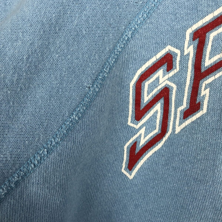 Vintage 1980'S Champion Trico Tag Cropped Pullover Hoodie, Made in USA, Women's Size Small cotton Blue type light blue Vintage Second Hand