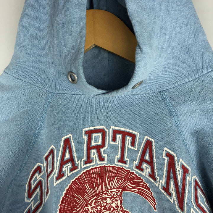 Vintage 1980'S Champion Trico Tag Cropped Pullover Hoodie, Made in USA, Women's Size Small cotton Blue type light blue Vintage Second Hand