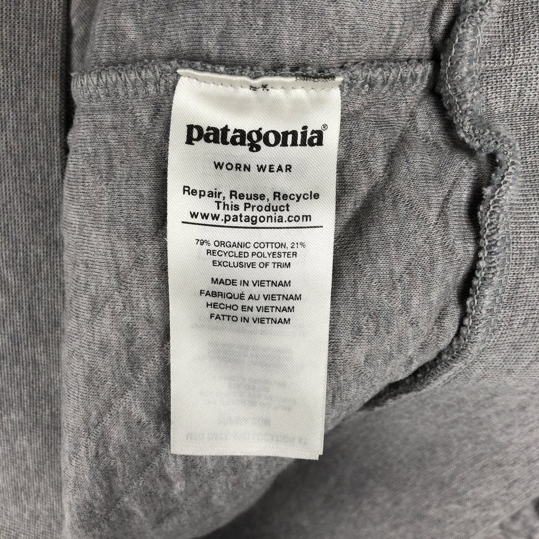 Patagonia Diamond Quilted Snap Tee 25282FA19 Half-Snap Sweatshirt, Women's Size Small cotton gray type Vintage Second Hand