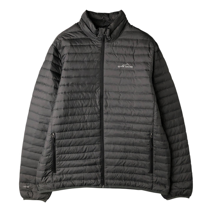 Eddie Bauer 650 Fill Power Down Jacket, Men's Size L polyester Charcoal Vintage Second Hand