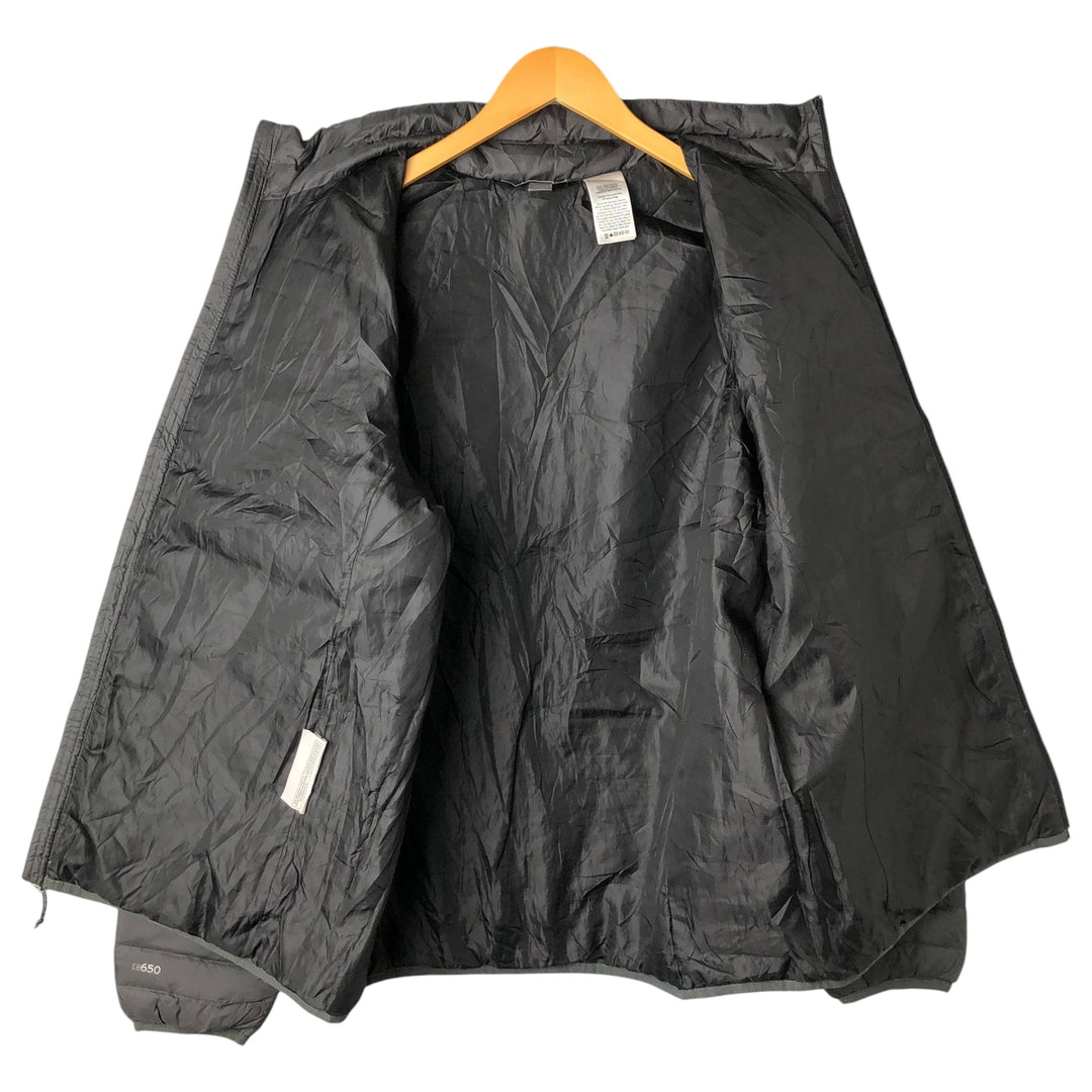 Eddie Bauer 650 Fill Power Down Jacket, Men's Size L polyester Charcoal Vintage Second Hand