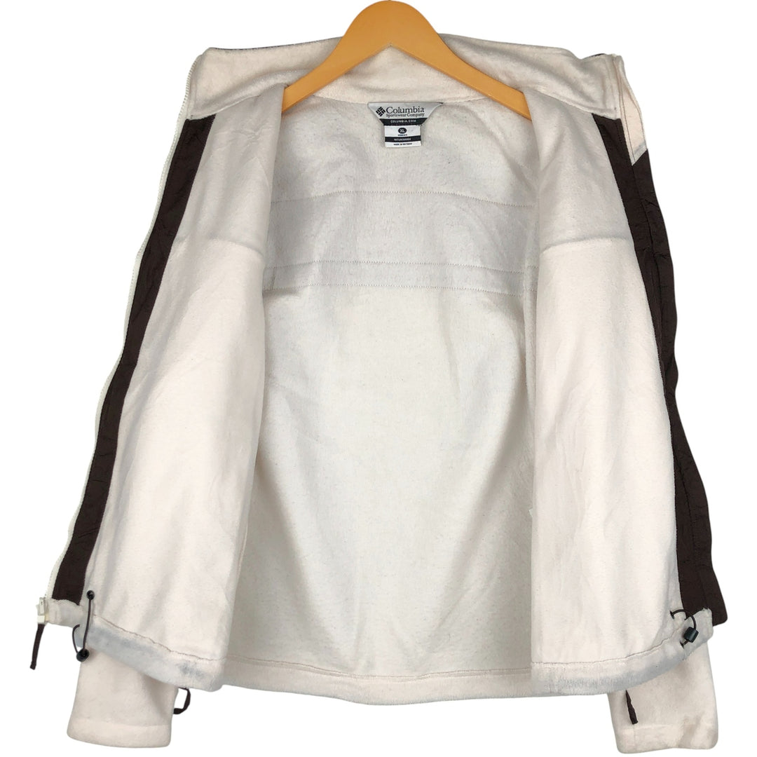 2000'S Columbia INTERCHANGE Fleece Jacket, Women's, Size XL polyester white type Vintage Second Hand