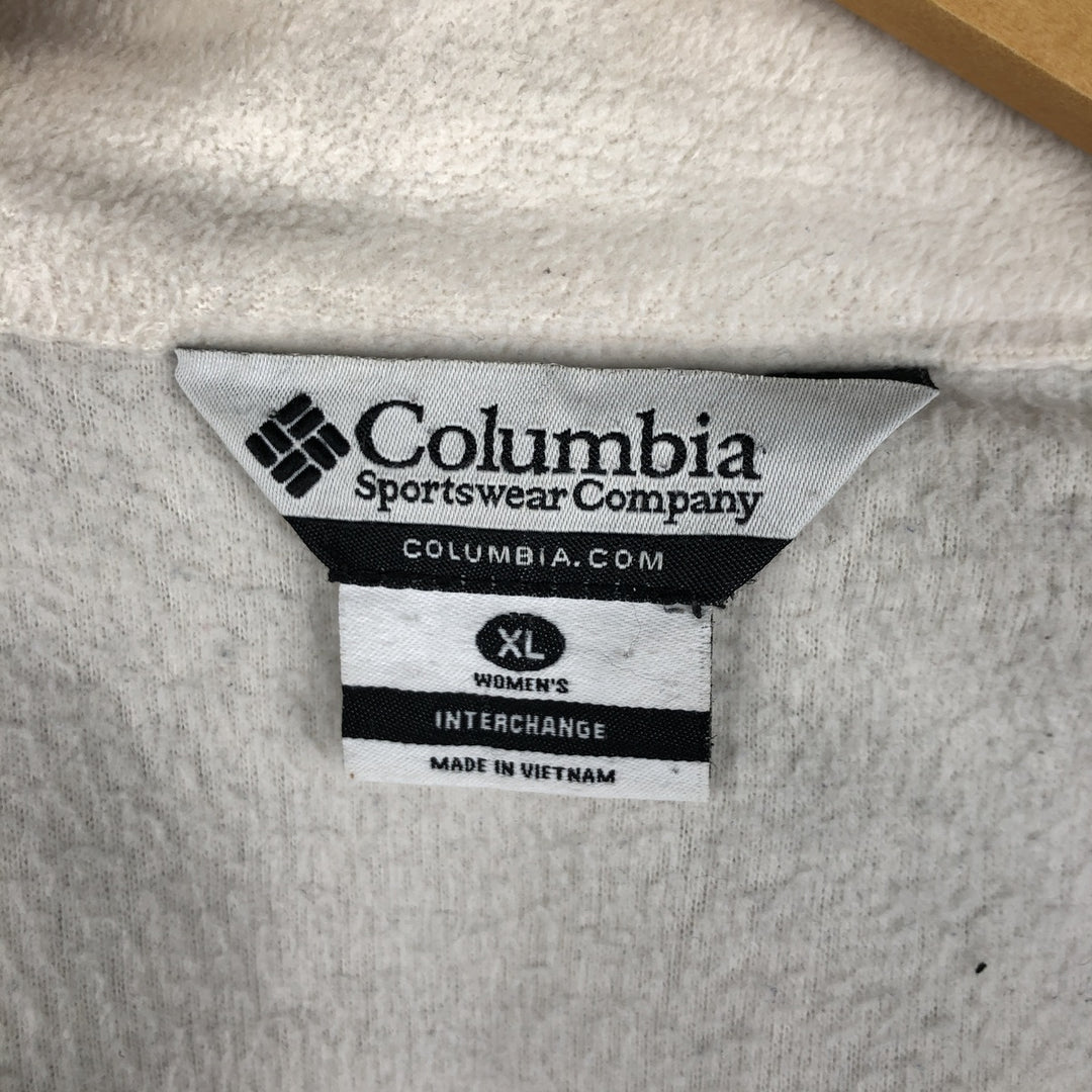2000'S Columbia INTERCHANGE Fleece Jacket, Women's, Size XL polyester white type Vintage Second Hand