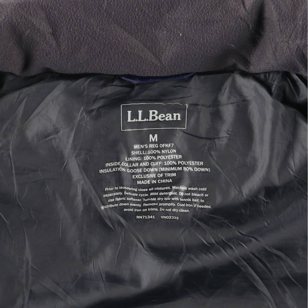 LLBean Ripstop Goose Down Jacket, Men's Size M Nylon navy blue type Vintage Second Hand