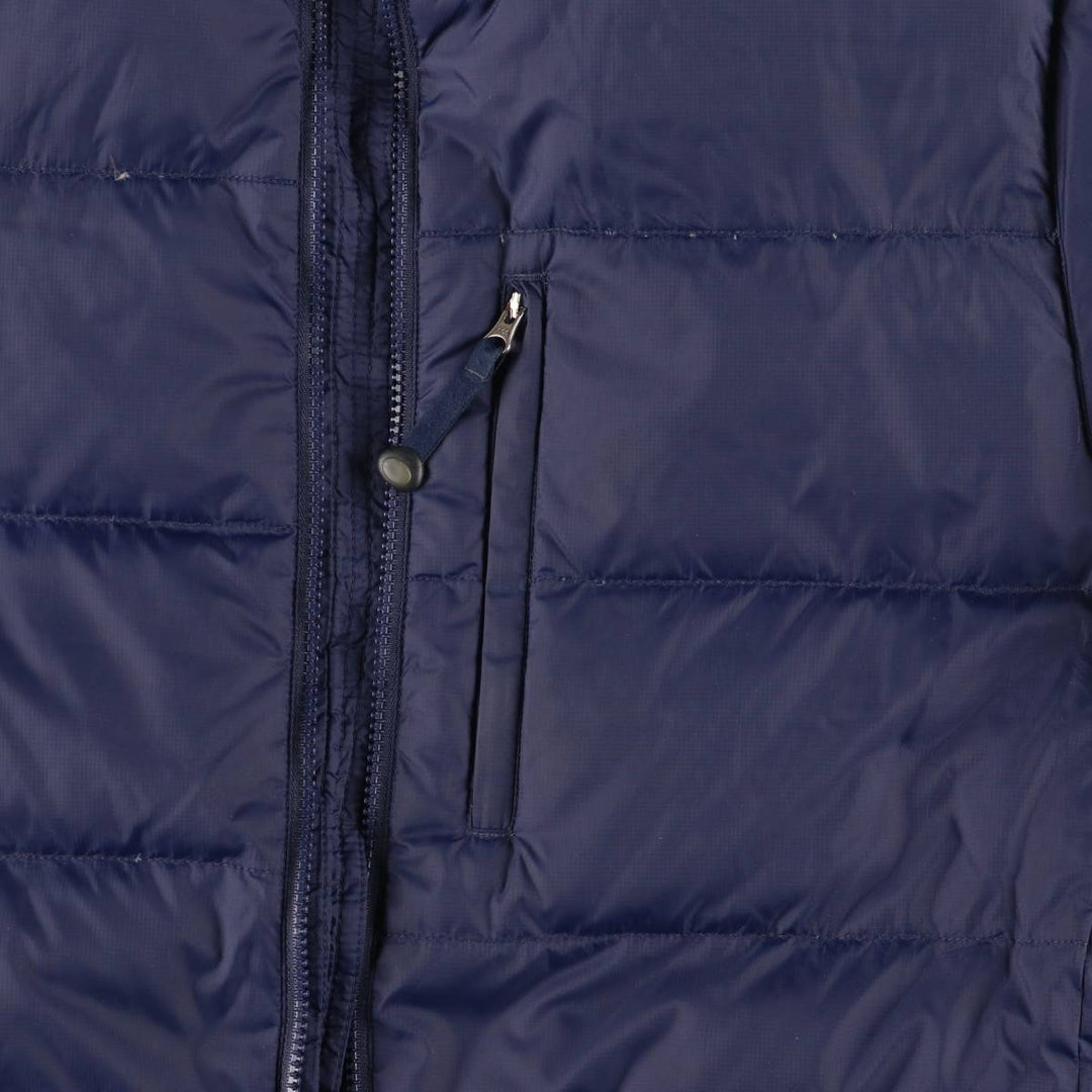 LLBean Ripstop Goose Down Jacket, Men's Size M Nylon navy blue type Vintage Second Hand