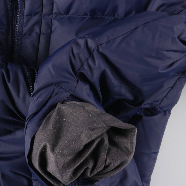 LLBean Ripstop Goose Down Jacket, Men's Size M Nylon navy blue type Vintage Second Hand