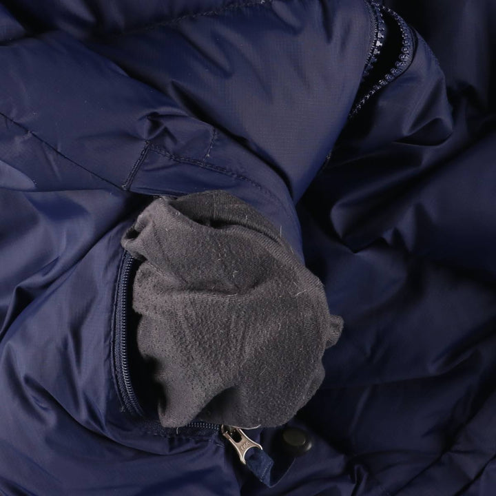 LLBean Ripstop Goose Down Jacket, Men's Size M Nylon navy blue type Vintage Second Hand