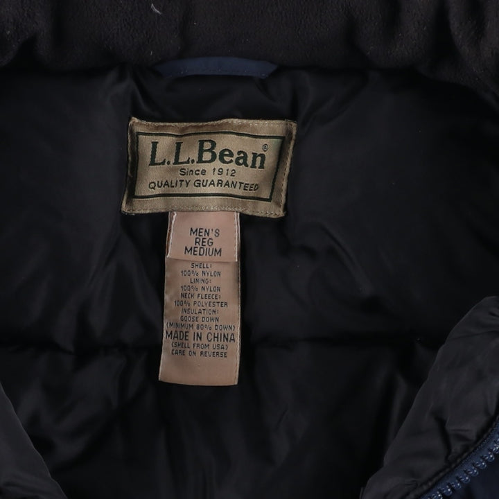 90s-00'S LLBean GORE-TEX Goose Down Jacket, Men's Size Medium, Vintage Nylon navy blue type Vintage Second Hand