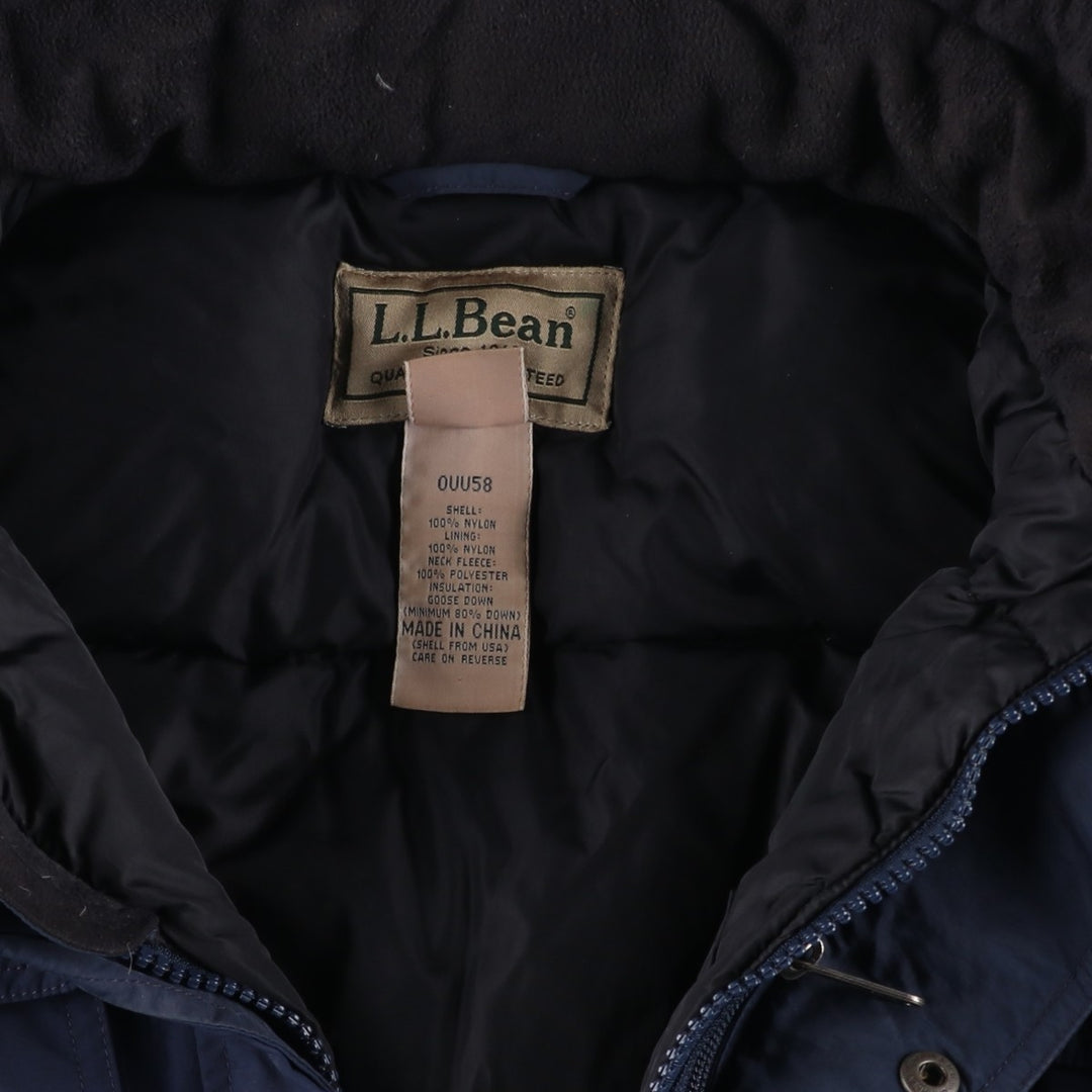 90s-00'S LLBean GORE-TEX Goose Down Jacket, Men's Size Medium, Vintage Nylon navy blue type Vintage Second Hand