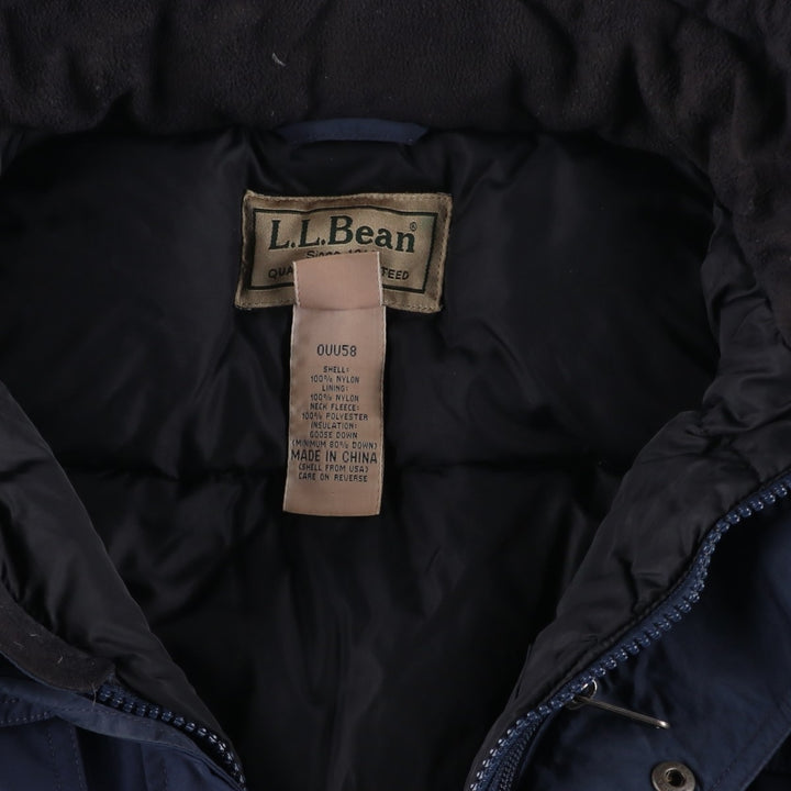 90s-00'S LLBean GORE-TEX Goose Down Jacket, Men's Size Medium, Vintage Nylon navy blue type Vintage Second Hand