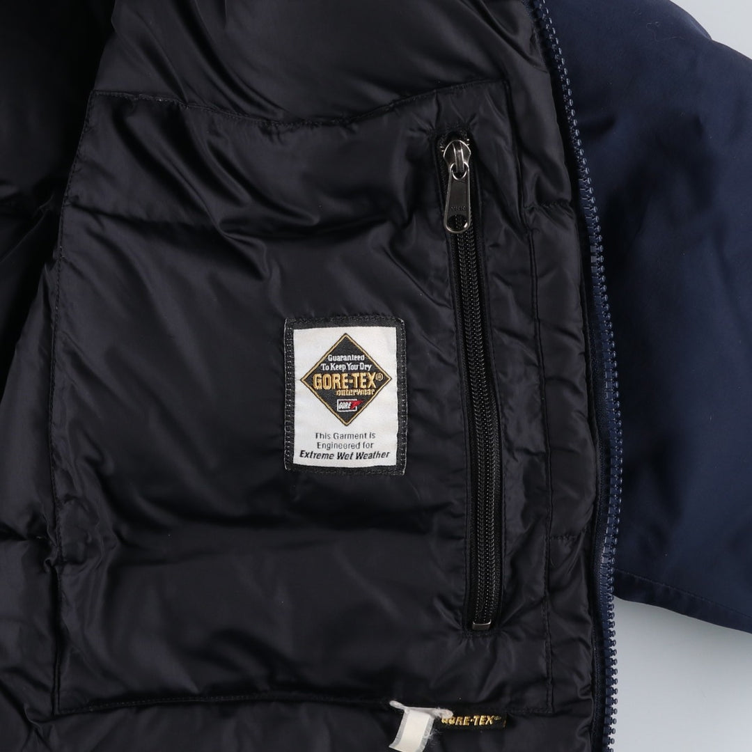 90s-00'S LLBean GORE-TEX Goose Down Jacket, Men's Size Medium, Vintage Nylon navy blue type Vintage Second Hand
