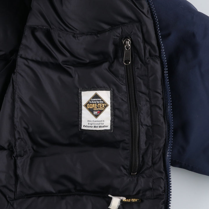 90s-00'S LLBean GORE-TEX Goose Down Jacket, Men's Size Medium, Vintage Nylon navy blue type Vintage Second Hand