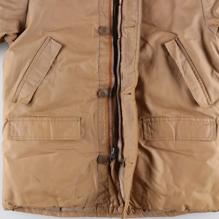Special Price: 60s-70'S Pioneer Down Jacket, Men's Size XL, Vintage Down (insulation) beige type brown Vintage Second Hand