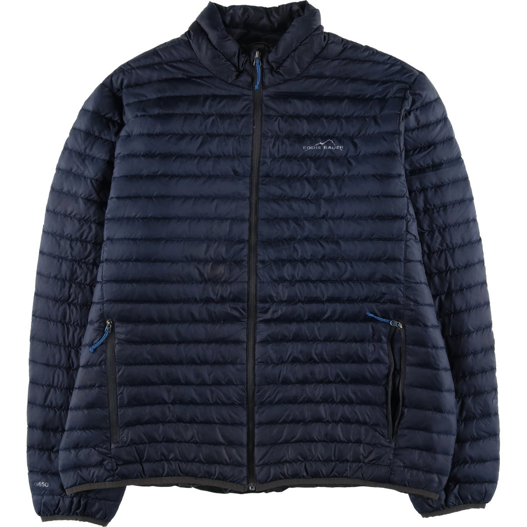 Eddie Bauer 650 Fill Power Down Jacket, Men's XL polyester navy blue type Vintage Second Hand