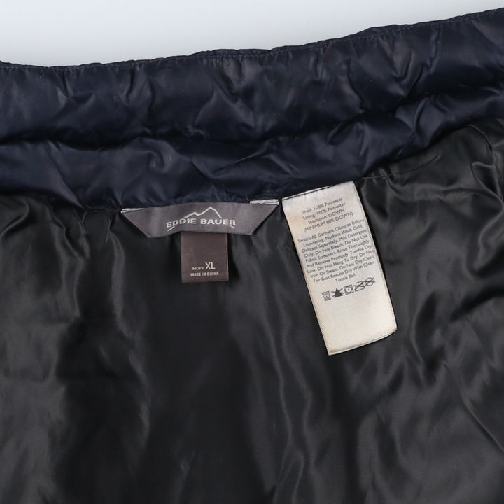 Eddie Bauer 650 Fill Power Down Jacket, Men's XL polyester navy blue type Vintage Second Hand