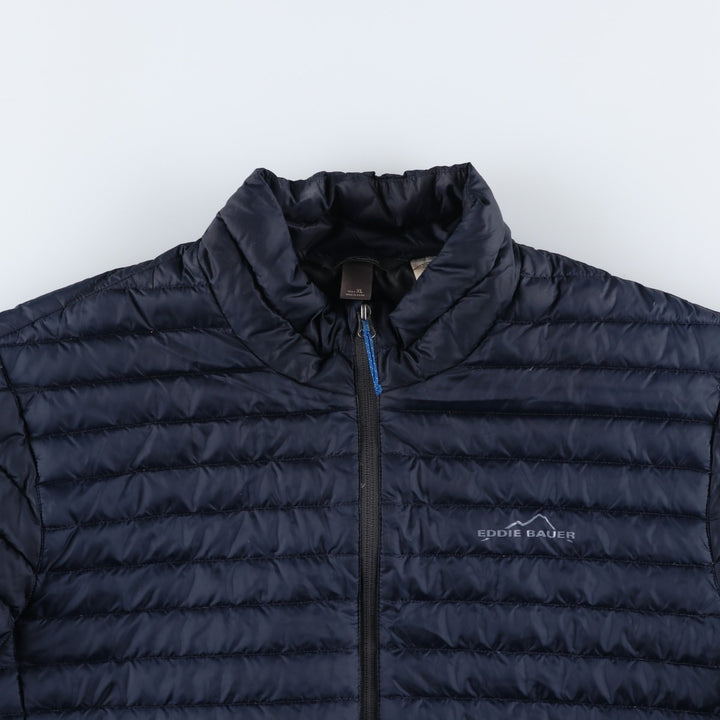 Eddie Bauer 650 Fill Power Down Jacket, Men's XL polyester navy blue type Vintage Second Hand