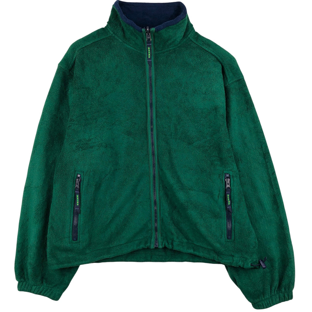 Vintage 90'S Eddie Bauer EBTEK fleece jacket, made in the USA, size M. polyester dark green Vintage Second Hand